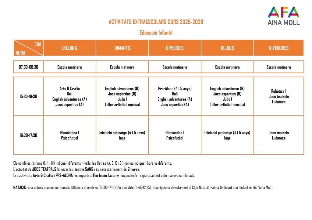 Extraescolars Infantil