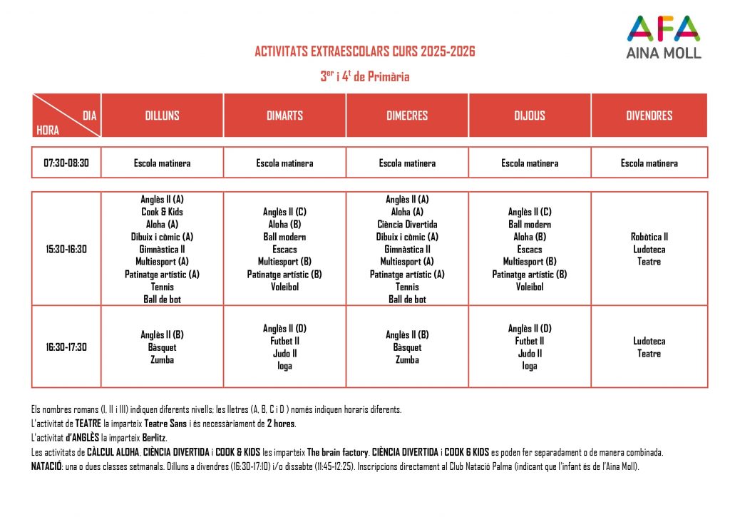Extraescolars 2n cicle
