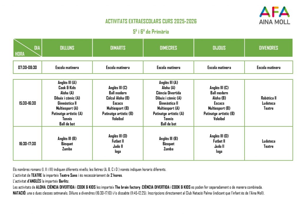 Extraescolars 3r cicle